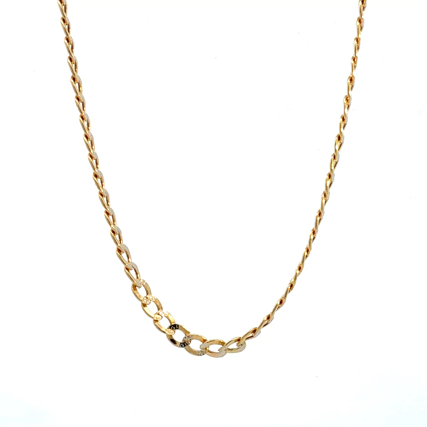 Cuban Two Tone Necklace