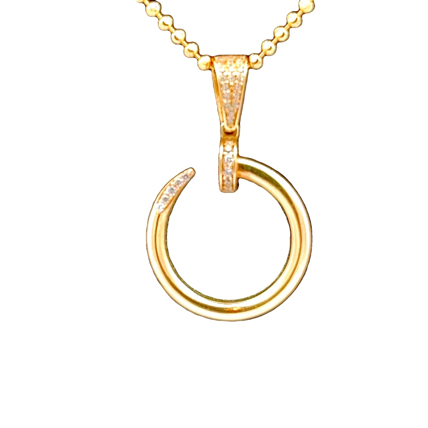 14K & CZ Clavo Pendant