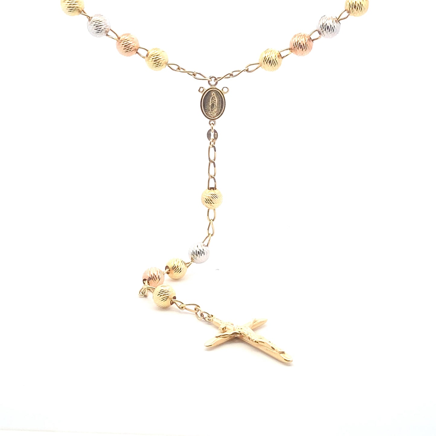 14K Tri-Color Rosary