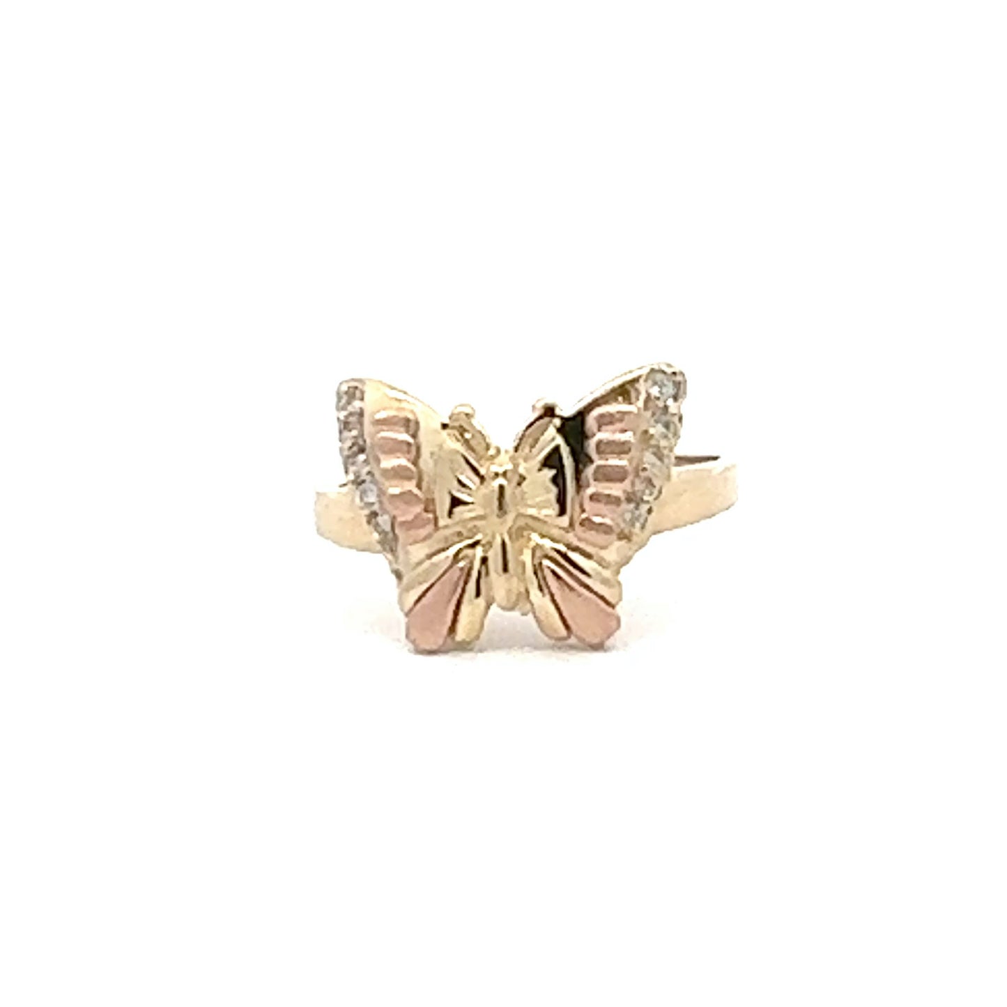 14K Yellow & Rose Gold Butterfly Ring
