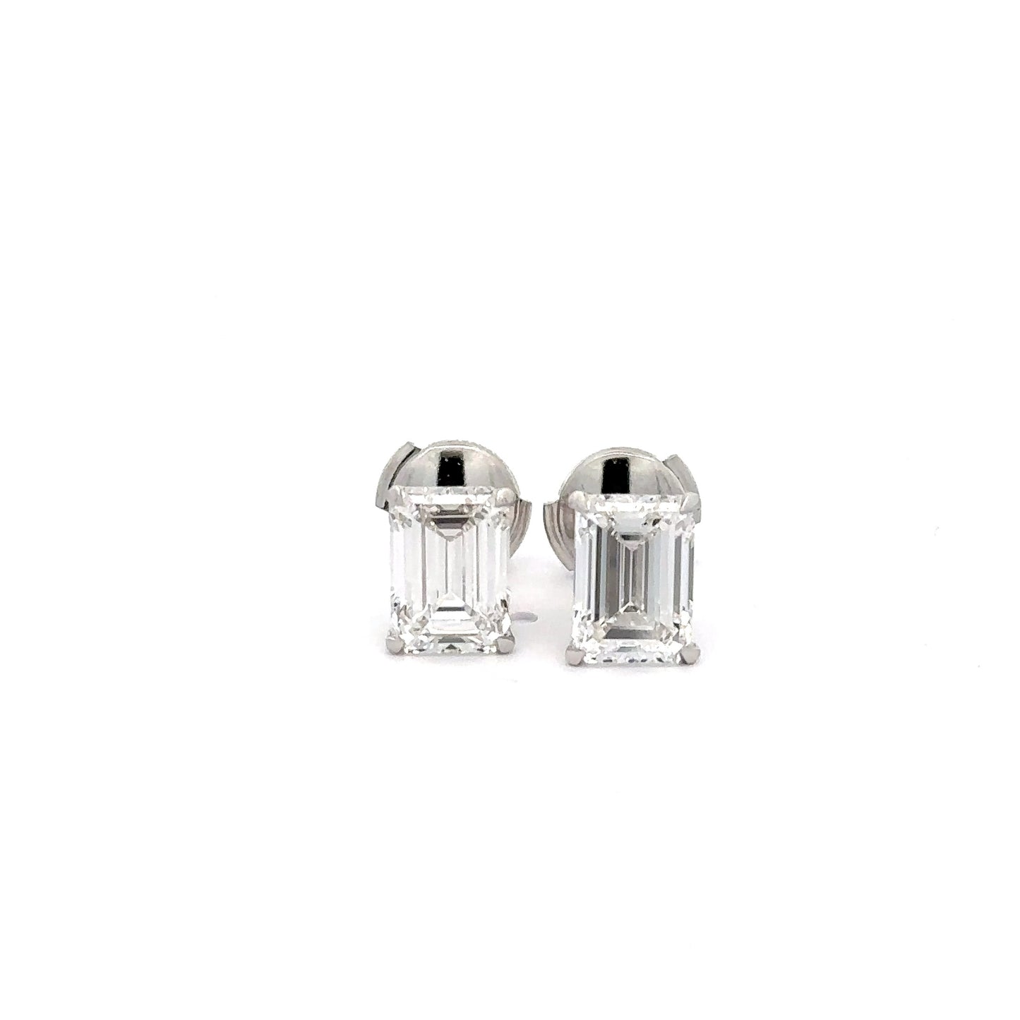 14K Emerald Cut Lab Grown Diamond Studs