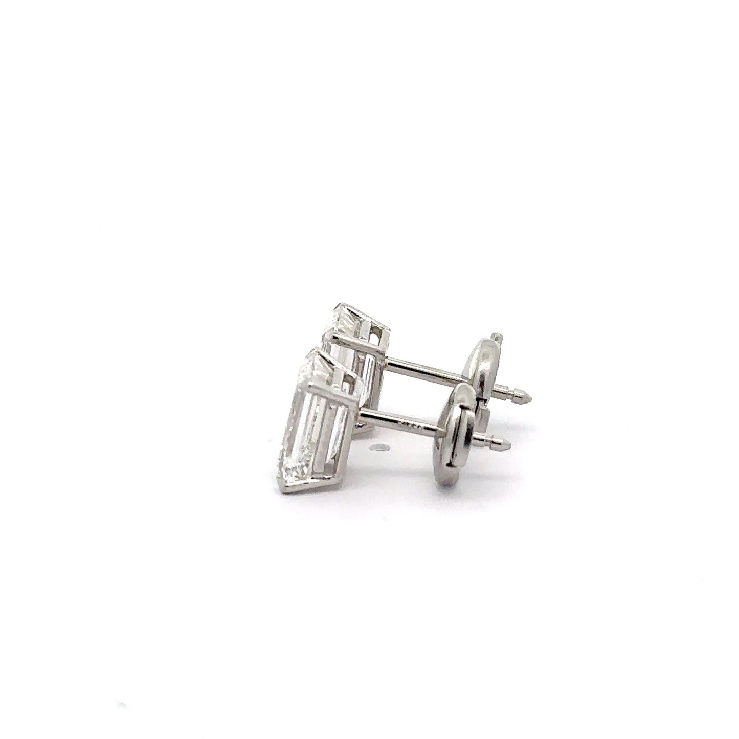 14K Emerald Cut Lab Grown Diamond Studs