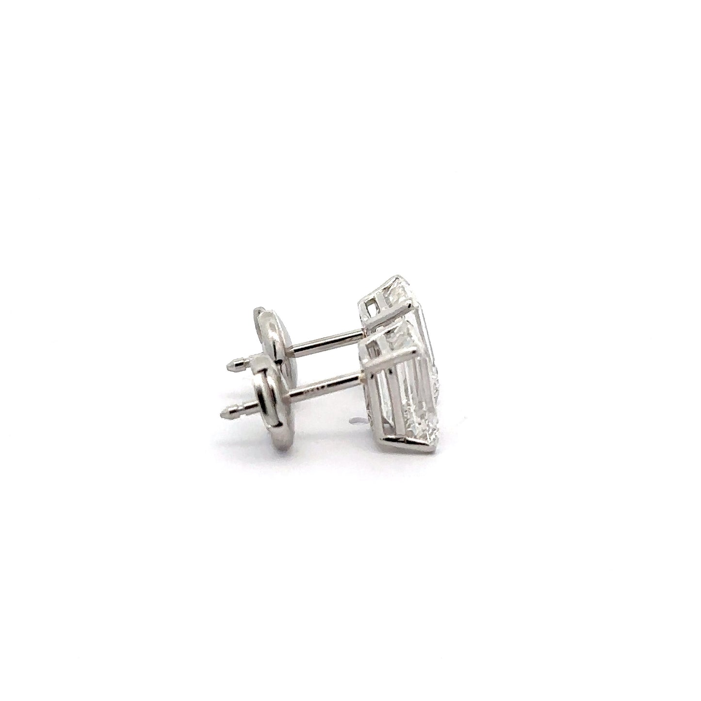 14K Emerald Cut Lab Grown Diamond Studs