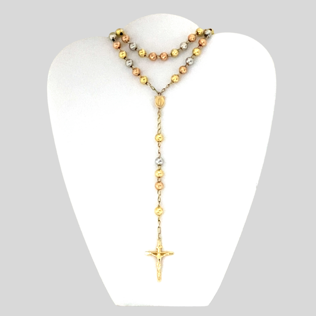 14K Tri-Color Rosary