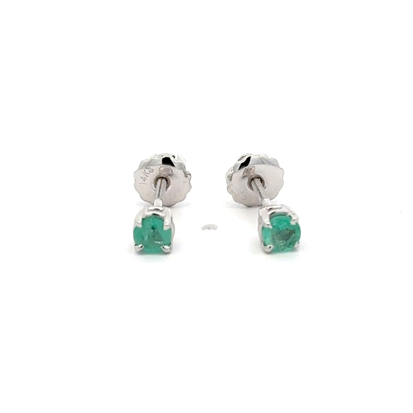14K Emerald Studs