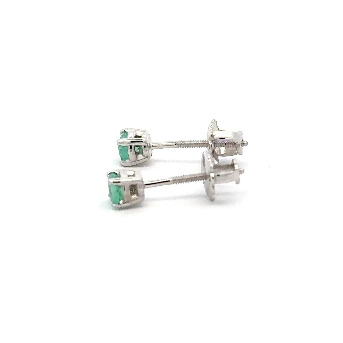 14K Emerald Studs