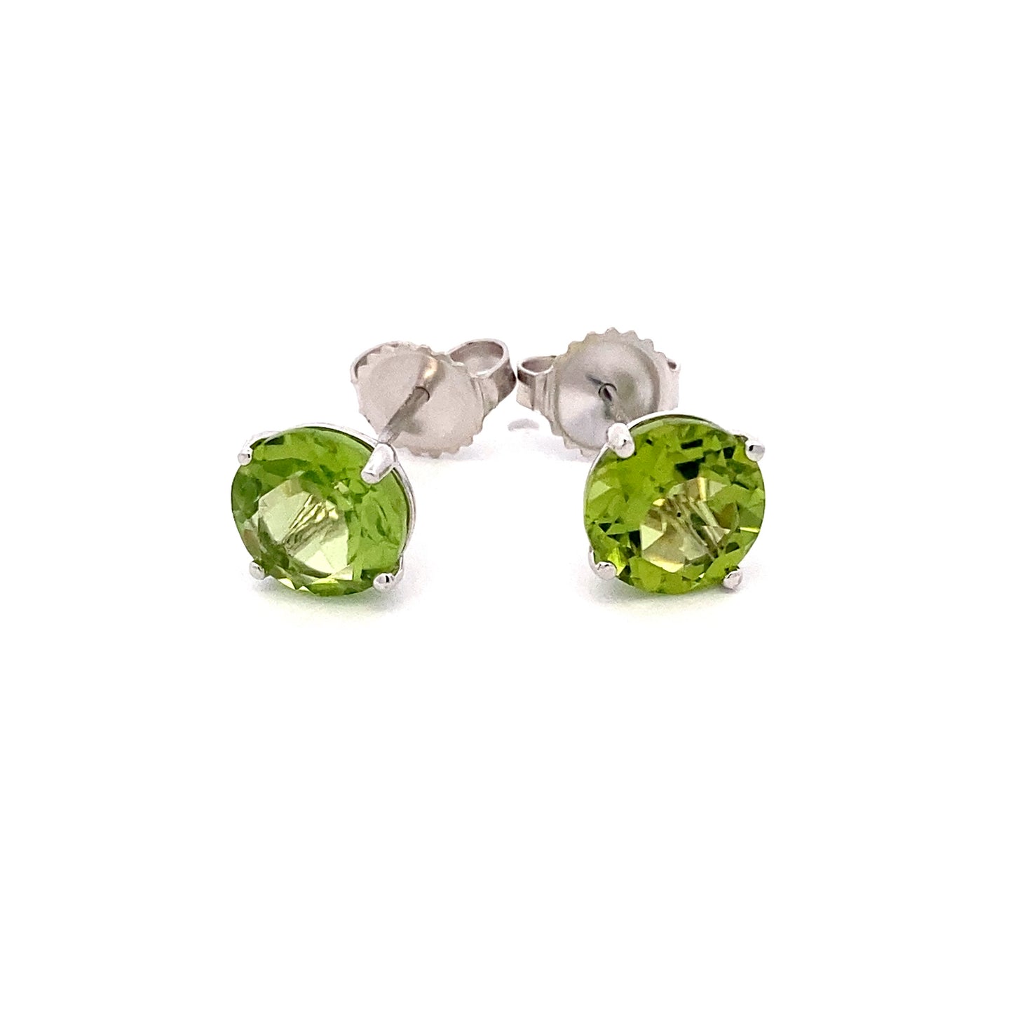 14K Peridot Studs