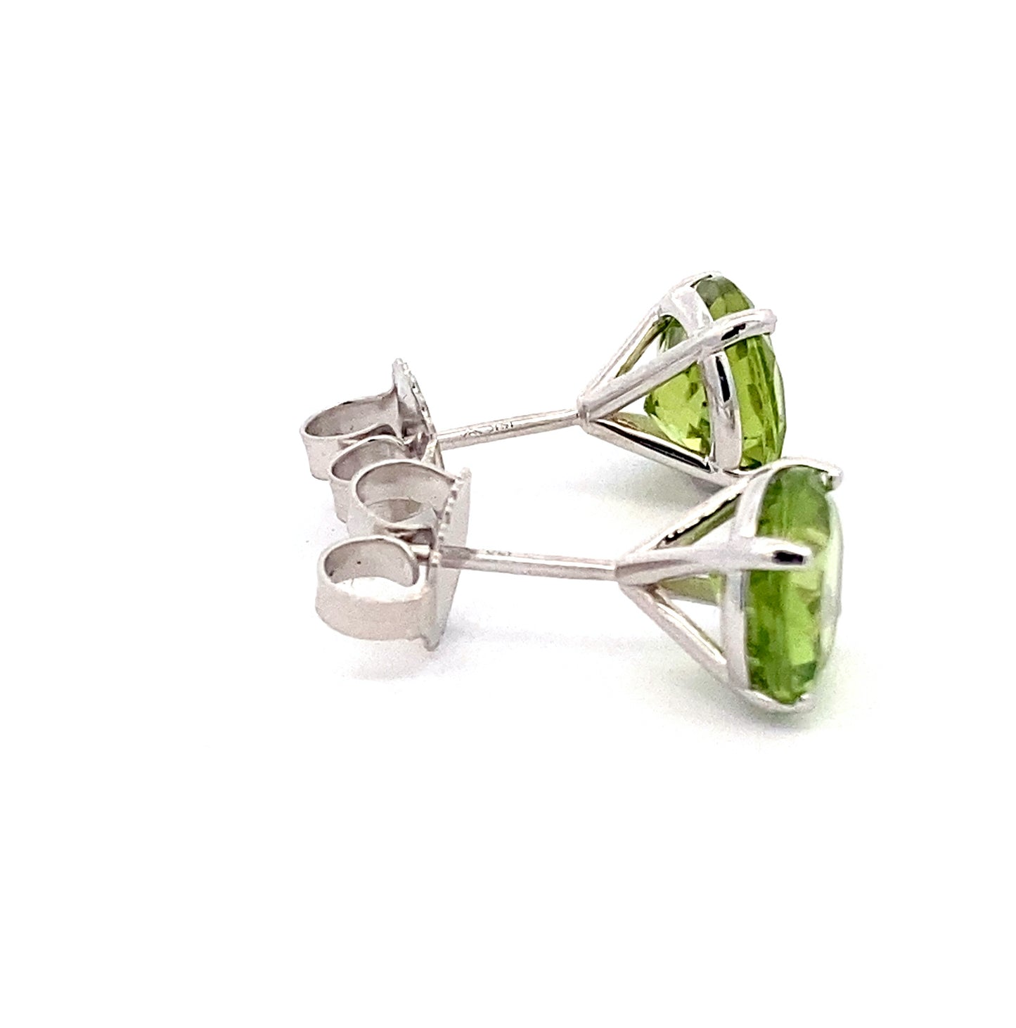14K Peridot Studs