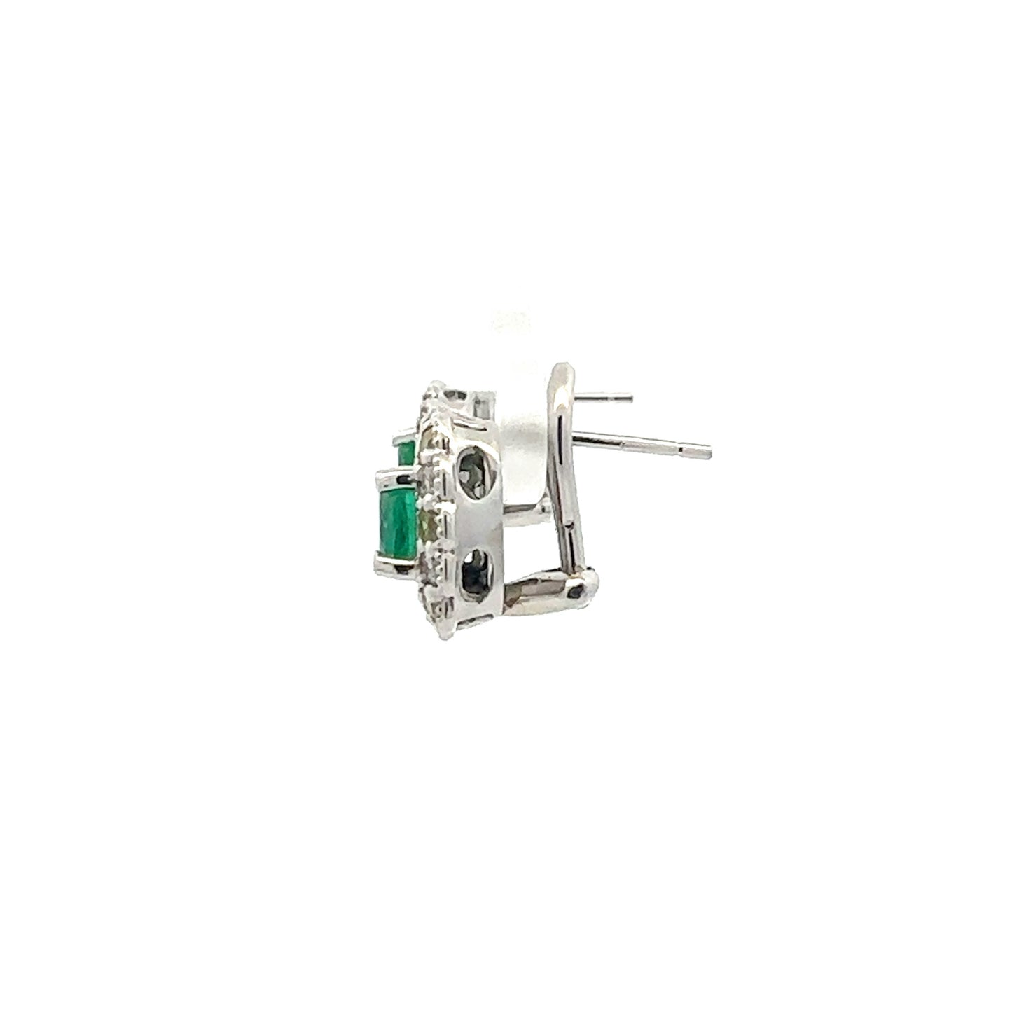 14K Emerald & Diamond Earrings