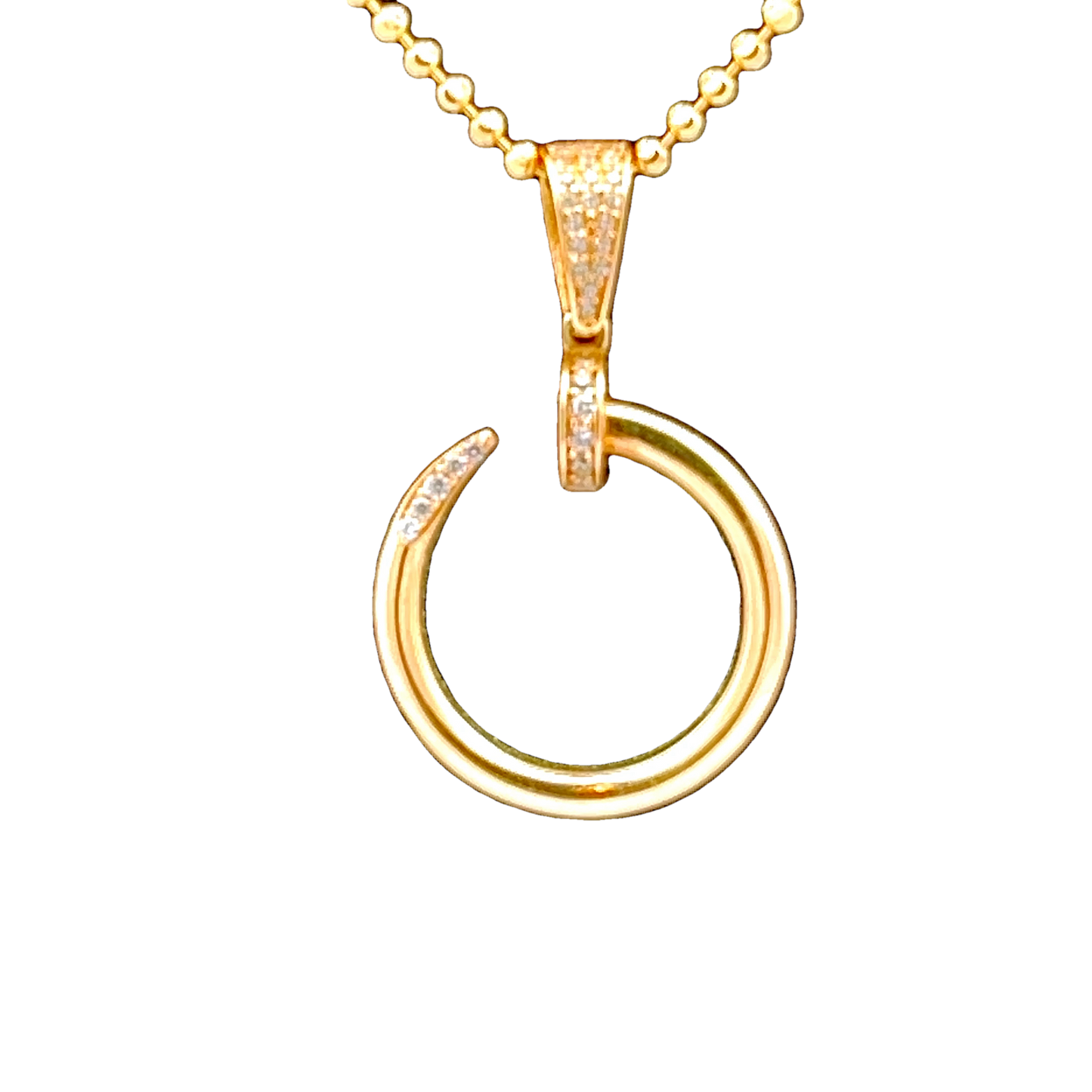 14K & CZ Clavo Pendant