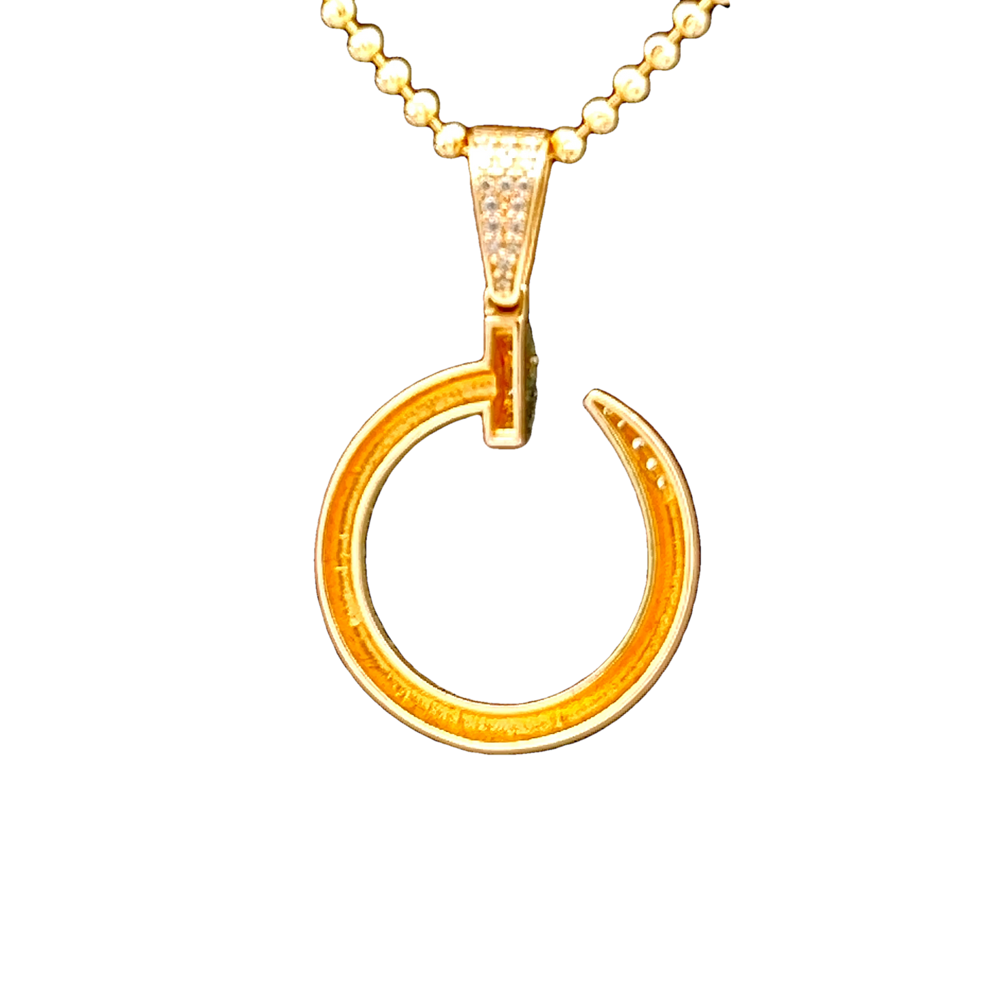 14K & CZ Clavo Pendant