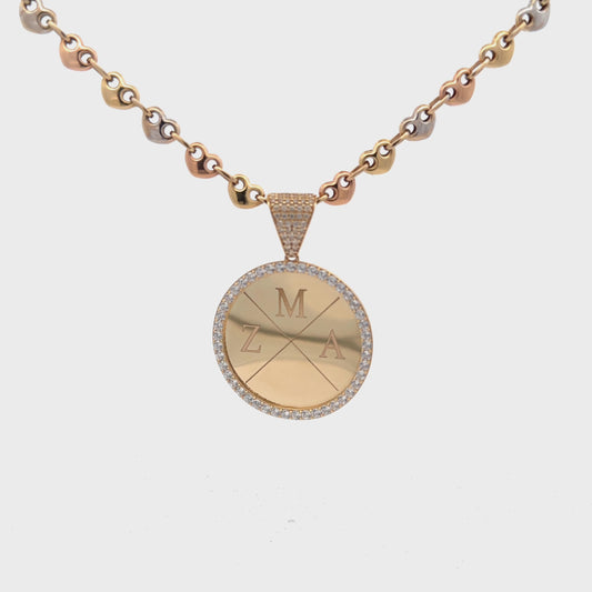 14K Medalla Pendant